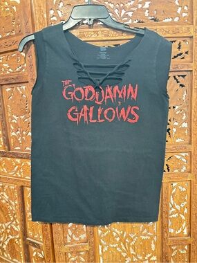 Music band The Goddamn Gallows Black Sleeveless Graphic punk with Red shirt